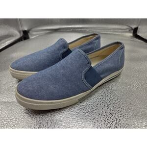 Lauren Ralph Lauren Jinny Canvas Slip-On Sneakers Denim Blue 9B Shoes